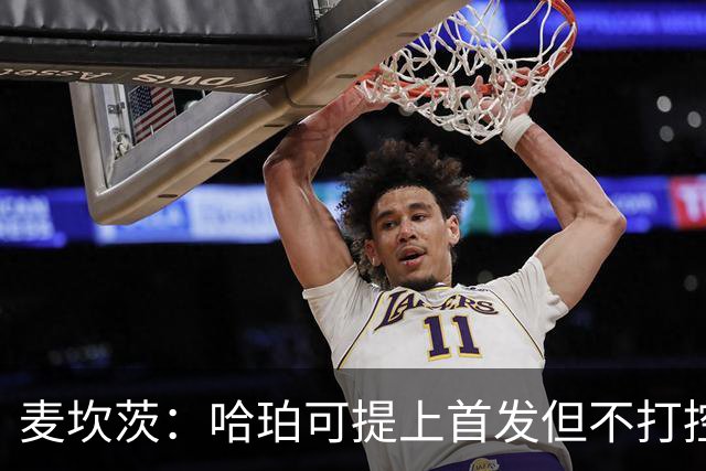 麦坎茨：哈珀可提上首发但不打控卫 建议马刺留福克斯打五小